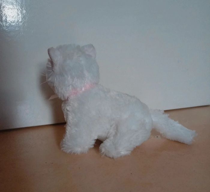 Peluche Petit chat blanc - photo numéro 3