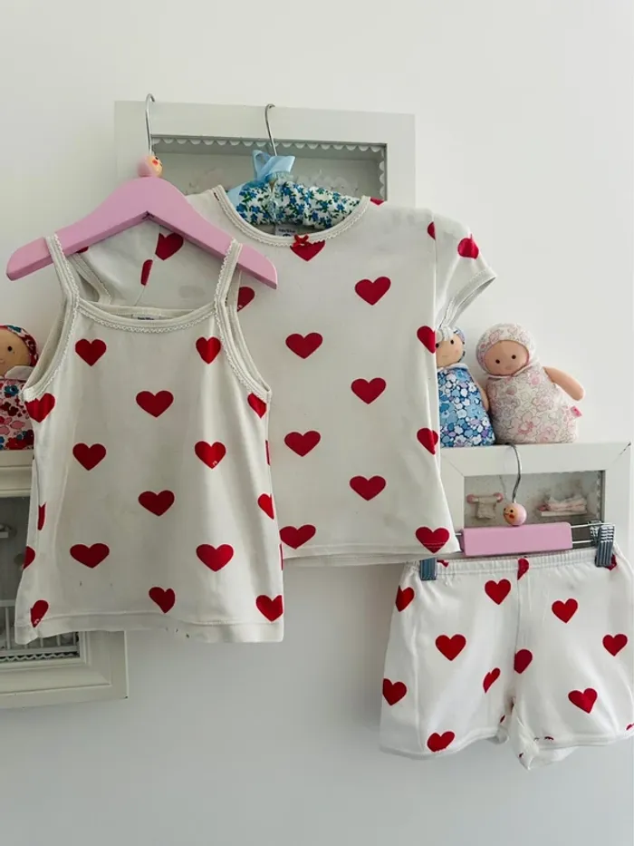 Pyjama deux pièces cœurs PB