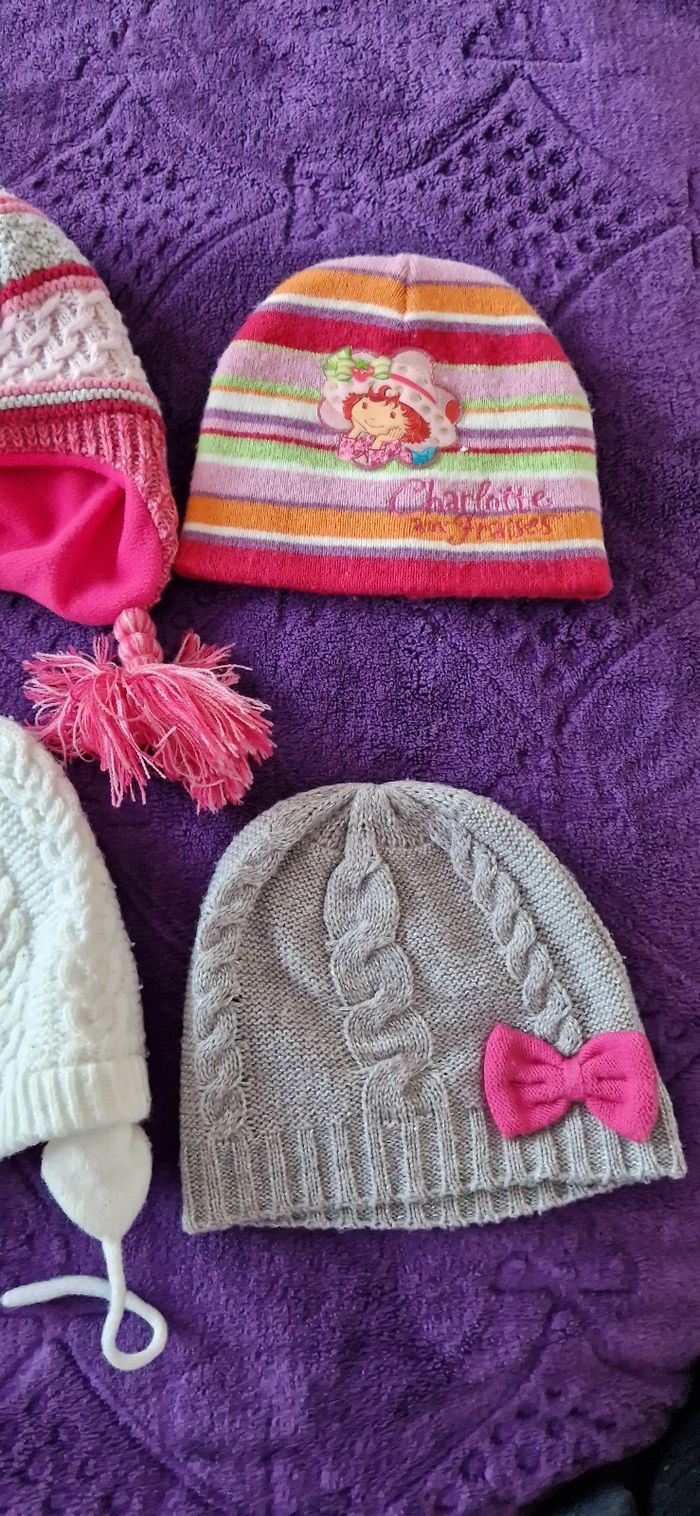 Lot de 4 bonnets fille 49/51 cm - photo numéro 2