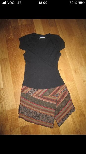 Belle tunique noire et marron pomod s