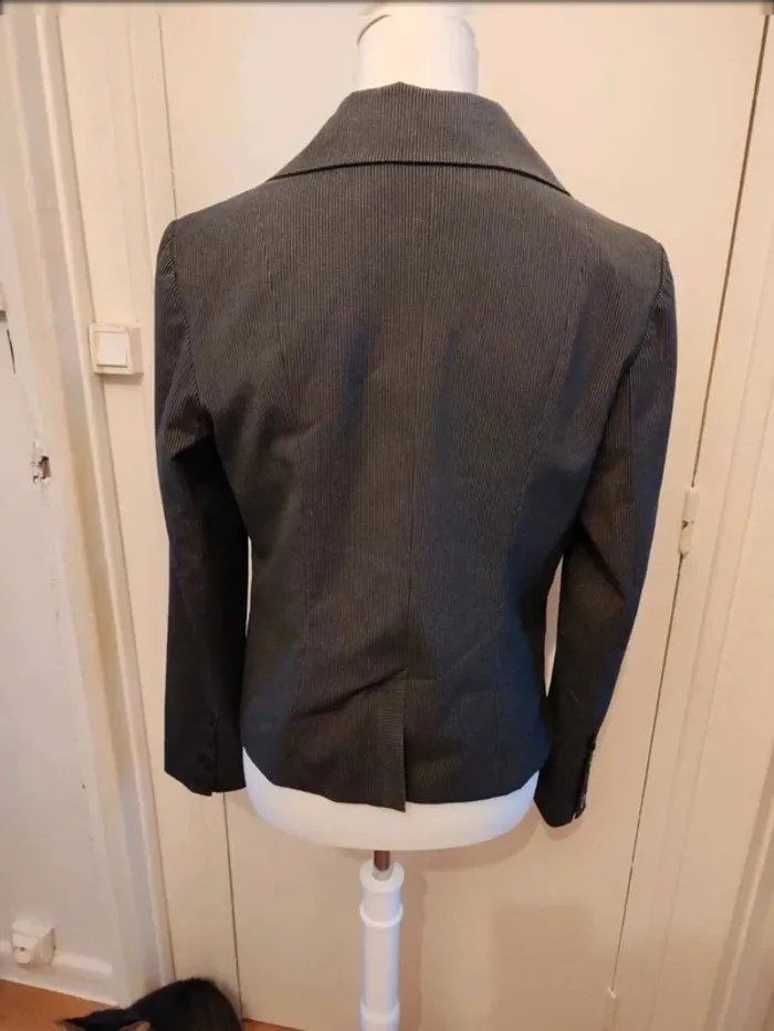 Blazer femme taille 42 à rayures blanches - photo numéro 7