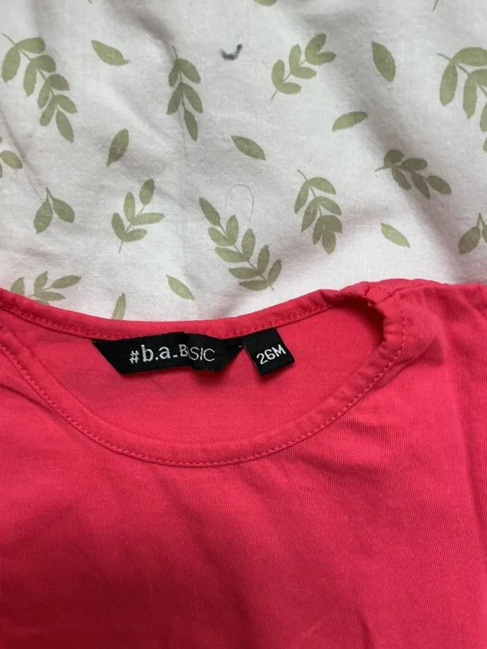 teeshirt manches courtes rose uni 26 mois  BASIC - photo numéro 4