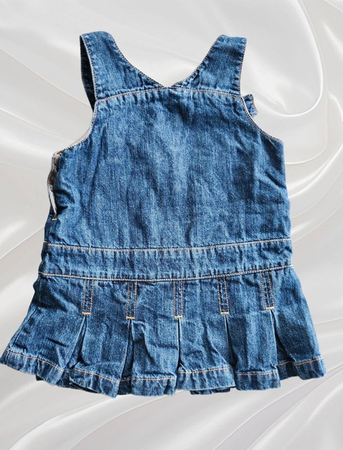 Robe salopette jean bleu 6 mois - photo numéro 2