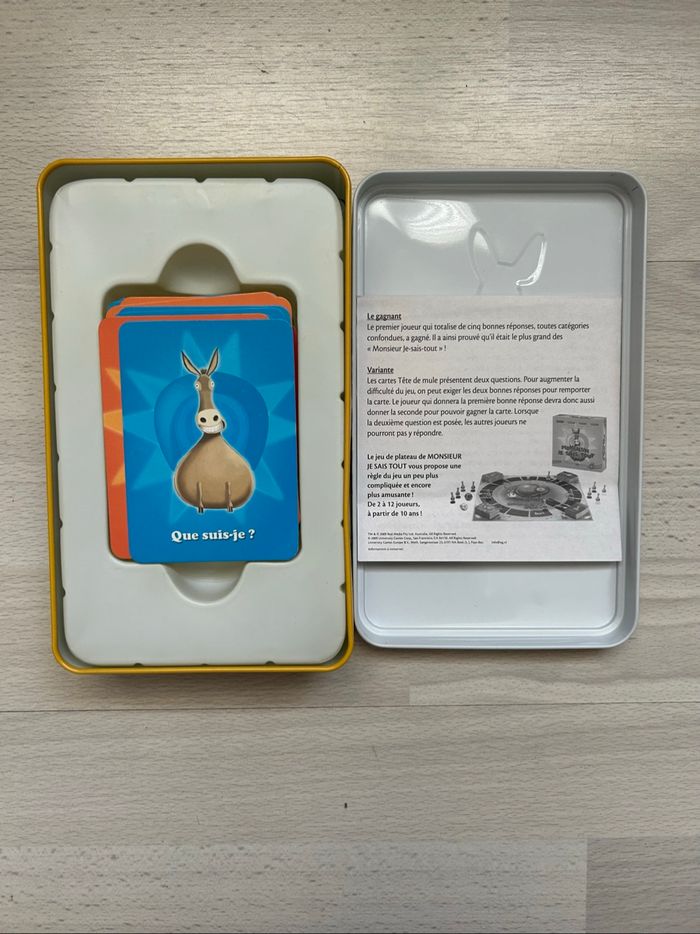 Monsieur Je Sais Tout – jeu de cartes (boîte métal) - photo numéro 2