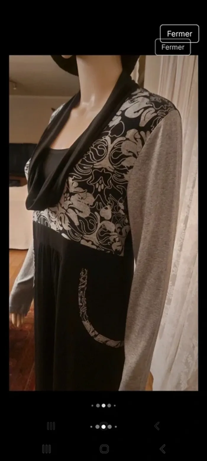 Jolie Robe Taifun noire et gris fr/be 42 - photo numéro 9