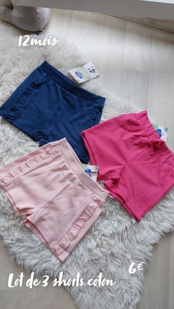 Lot de 2 shorts 12 mois