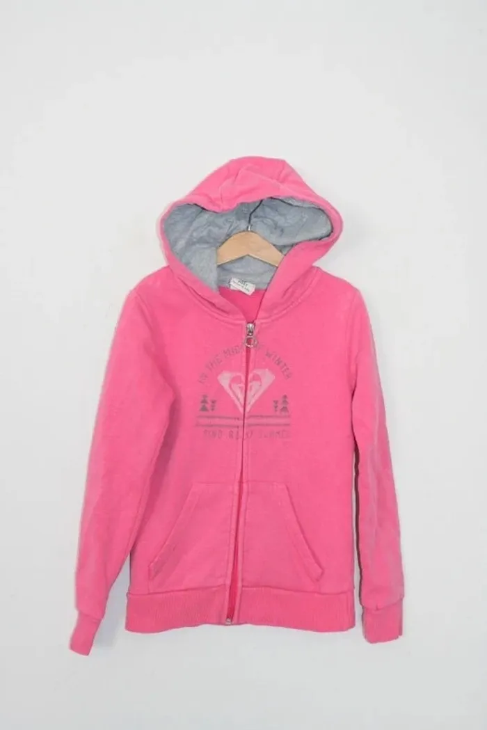 Sweat à capuche rose marque Roxy, taille 10 ans