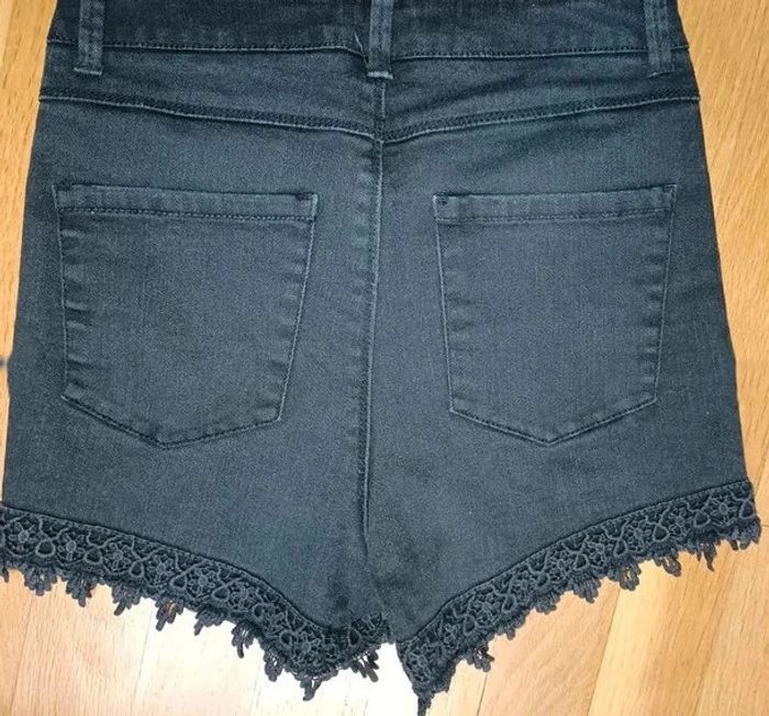 Short en jeans noir Cache Cache taille 34 - photo numéro 3