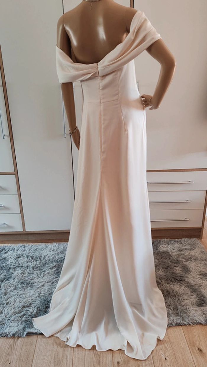 Robe cache coeur longue drapée - photo numéro 2