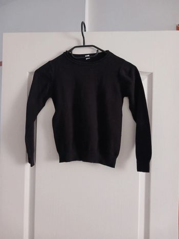 Pull fille 6 ans noir 100 pourcent coton