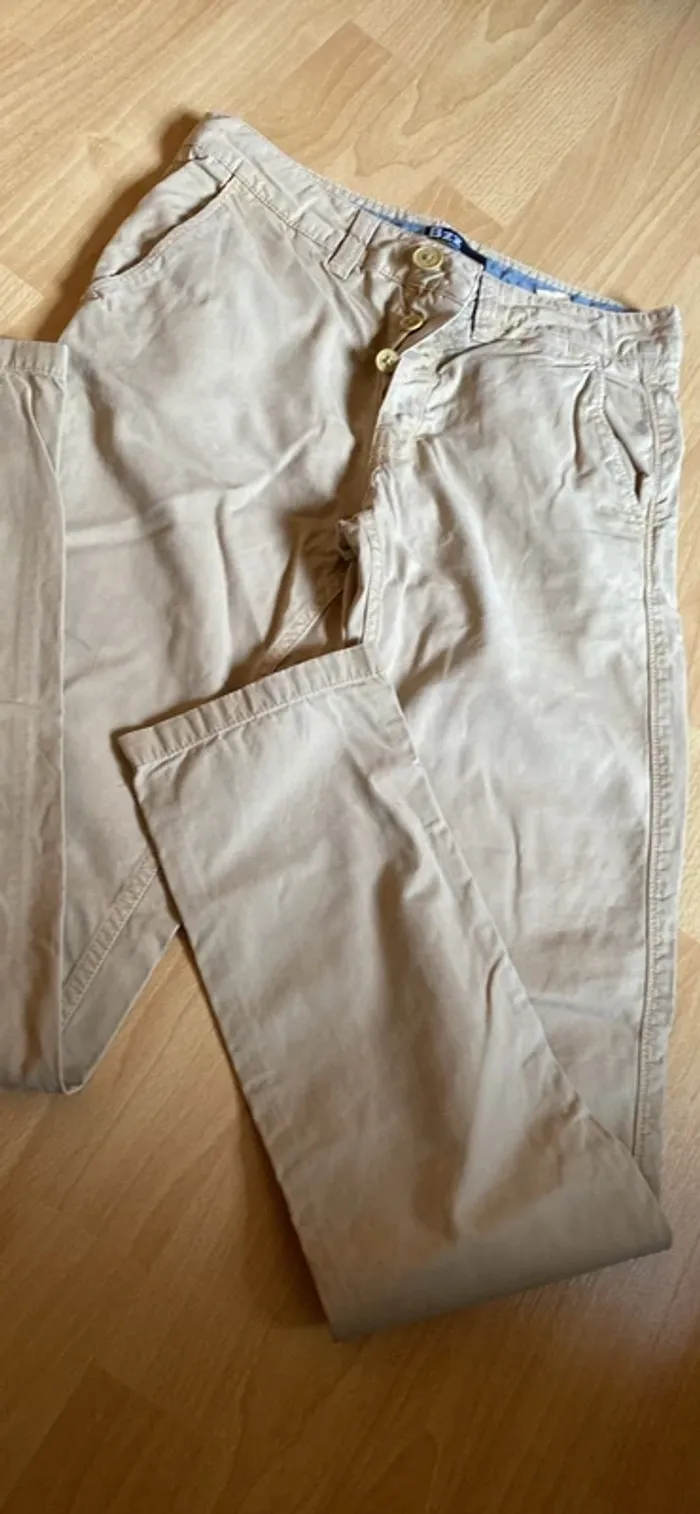 Pantalon en toile beige