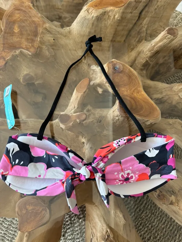 Haut de maillot de bain rembourré Banana Moon bandeau fleurs - photo numéro 2