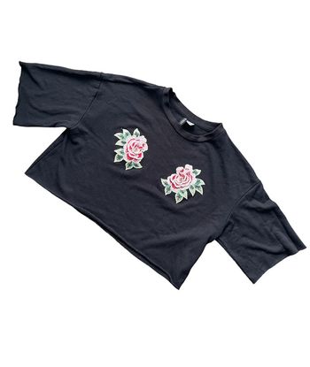 Pull noir crop manche 3/4 H&M taille M très bon état