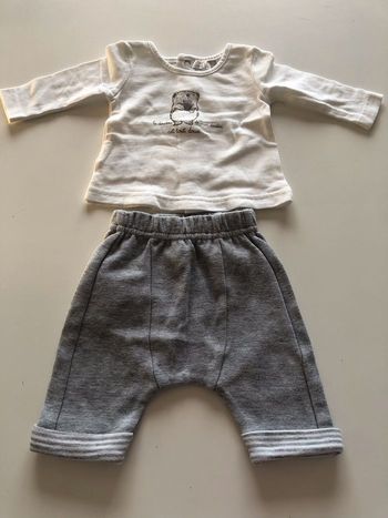 Ensemble t-shirt et pantalon bébé 0M