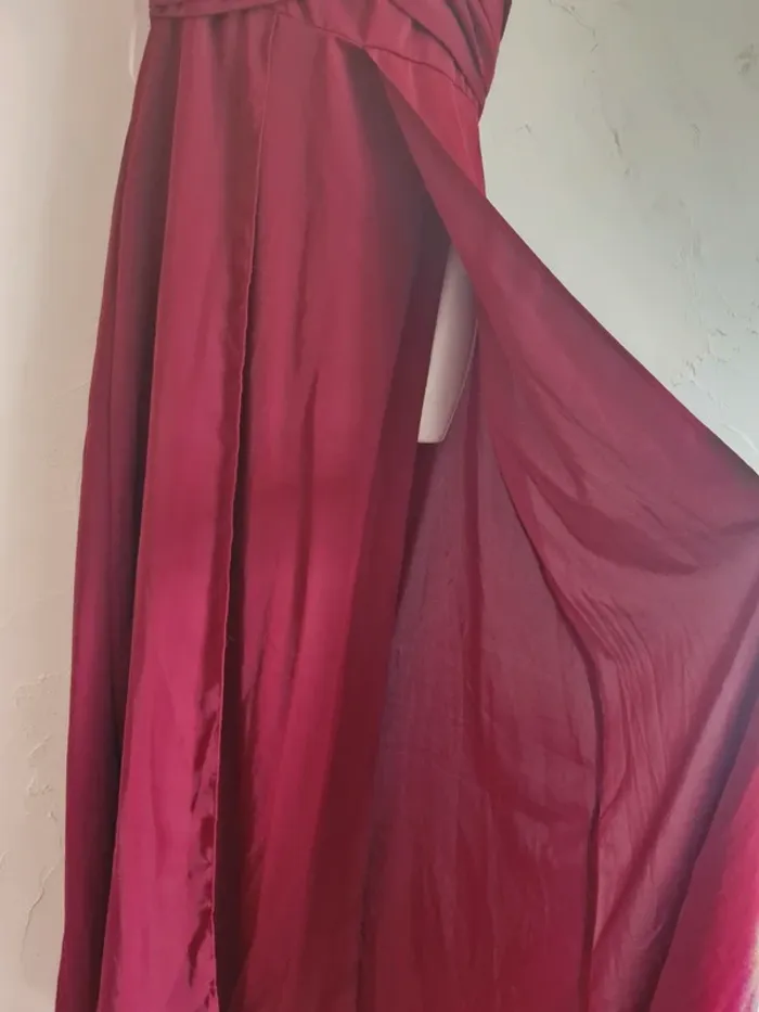 Robe longue dos nu bordeaux Shein – Taille L - photo numéro 2