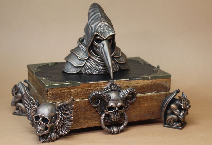 Boite Coffret à bijoux Le Gardien de la Peste –Style Gothique & Steampunk - photo numéro 1