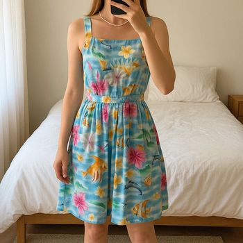 Robe originale couleur vives taille S - vintage dressing
