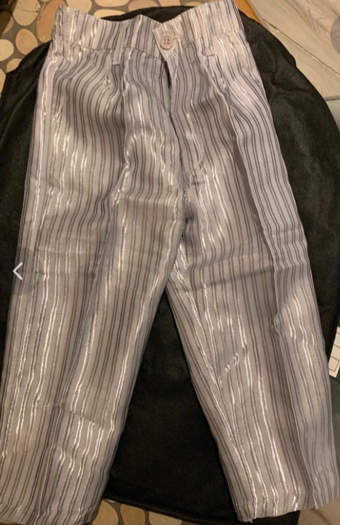 Ensemble costard 12 ans , pantalon chemise veston sans manches cravate - photo numéro 3