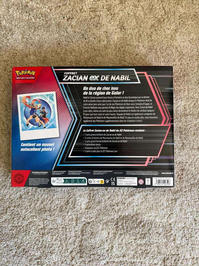 Coffret Zacian ex de nabil - photo numéro 2