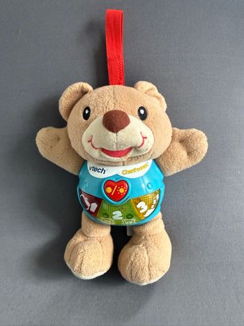 Vtech Baby Chant'Ourson brun musical lumineux doudou hochet à accrocher