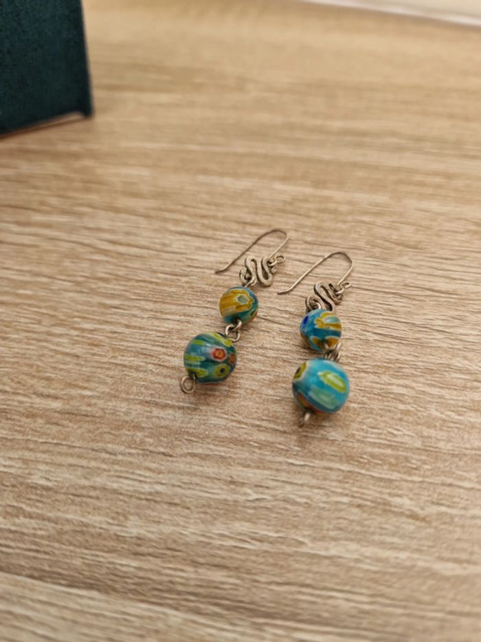 Parure Bijoux Boucle D'oreilles Serpents Perles Collier Réglable Soleil Perle - photo numéro 10