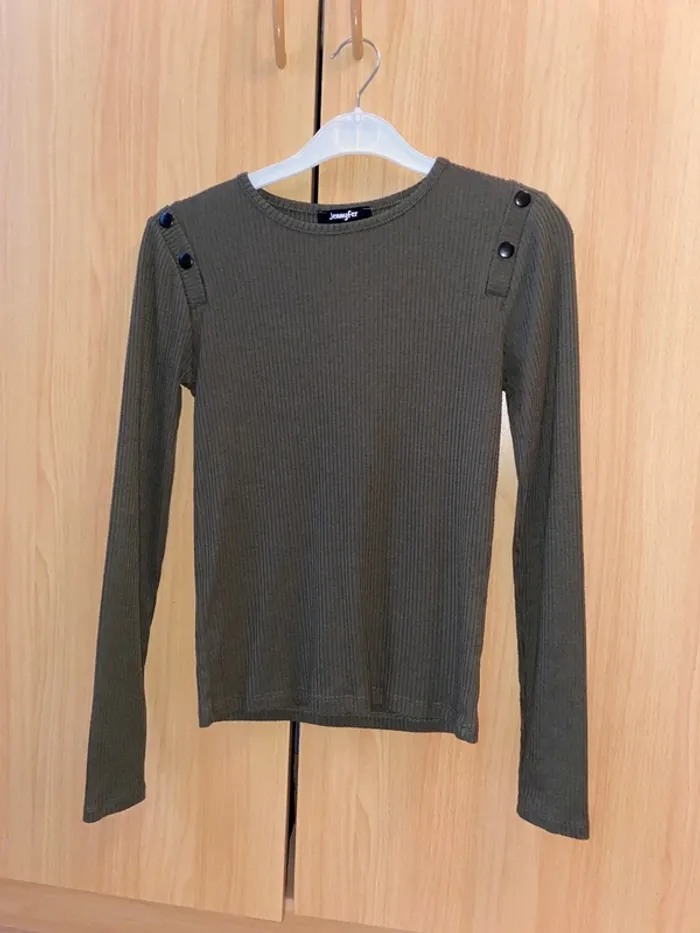 T shirt manche longue kaki