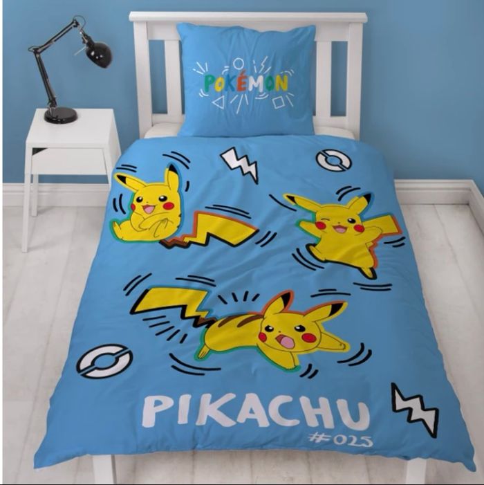 Housse de couette + Taie Pikachu - Pokémon - NEUF