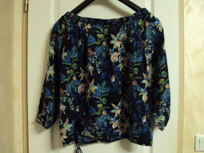 Blouse col large motif île - photo numéro 2