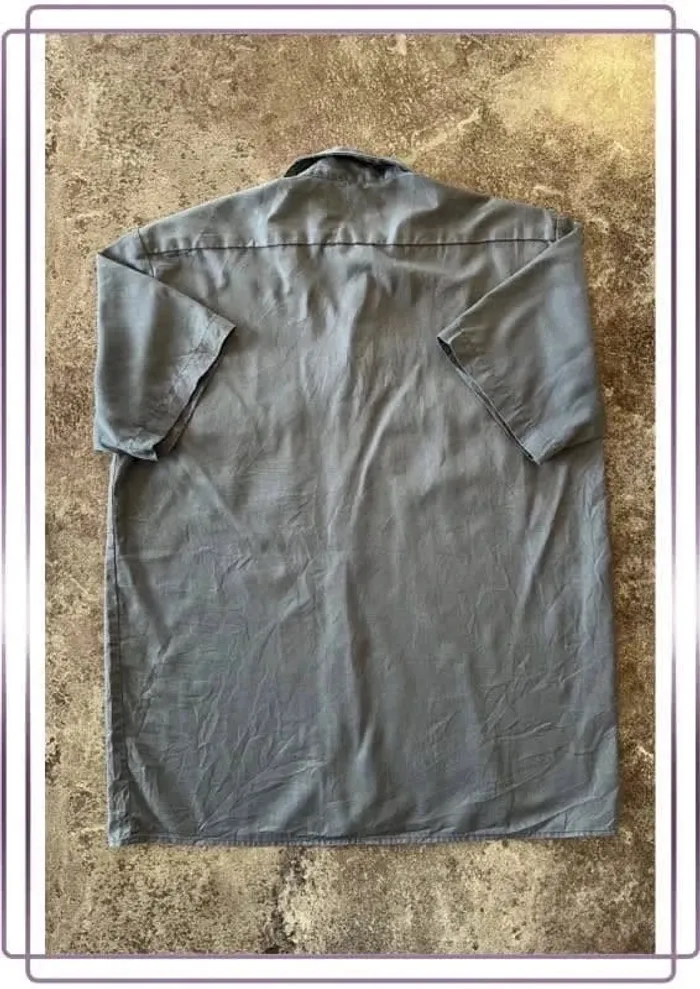 Chemise bleue manches courtes été homme Dickies taille L Men shirt Herrenhemd Camicia uomo - photo numéro 3