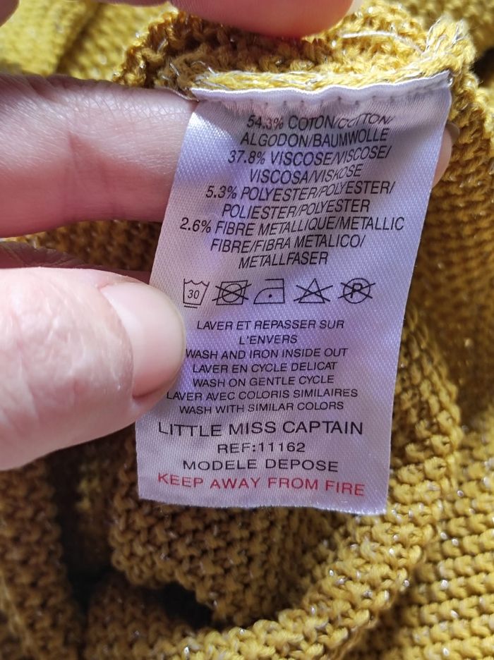 Cardigan jaune taille unique - photo numéro 4