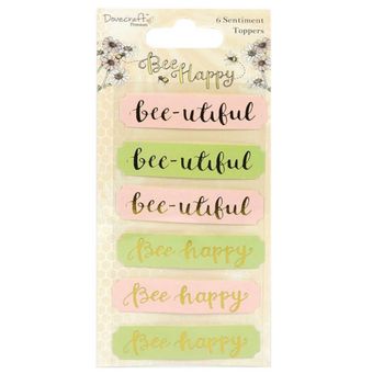 X6 Décorations Adhésifs Thème Abeilles Happy DoveCraft Premium Neuf