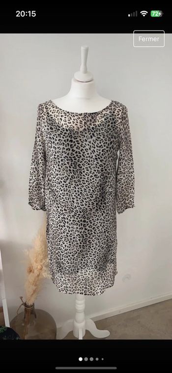 Robe motif léopard bash XS comme neuve