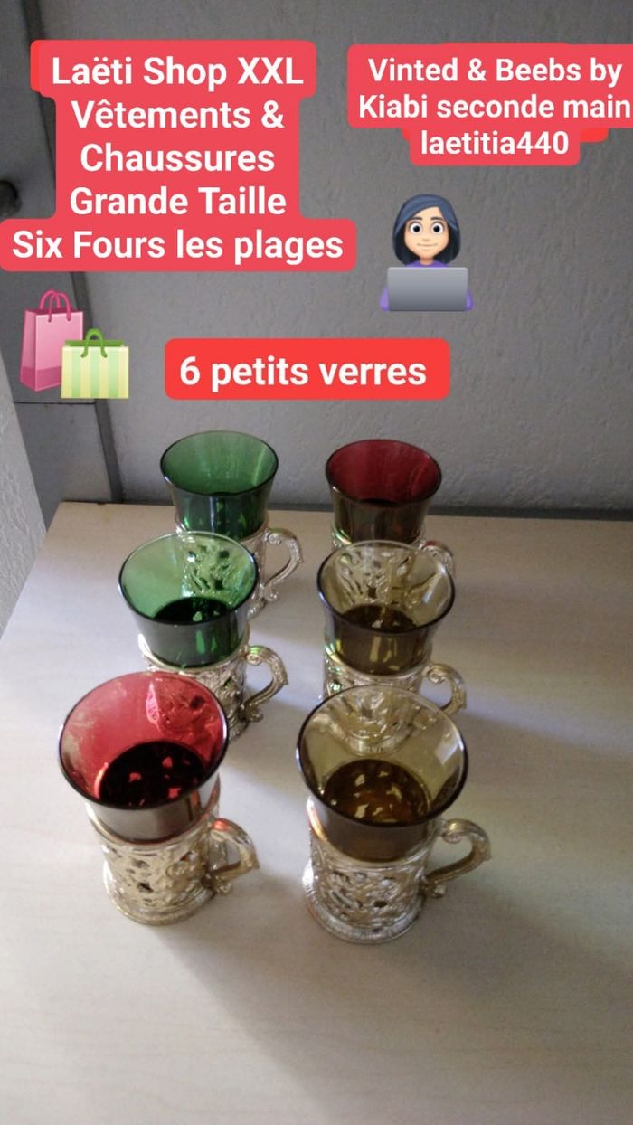 Lot 6 verres à liqueur