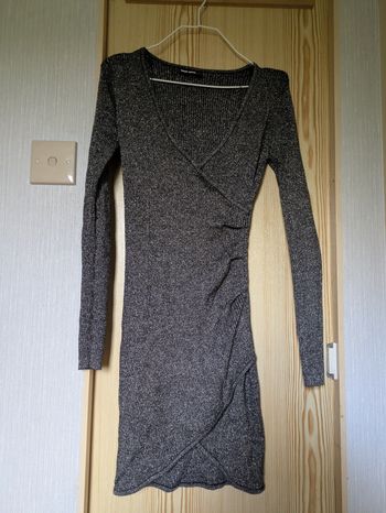 Robe grise pailletée