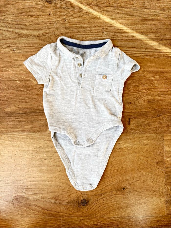Bodies gris garçon 1 mois