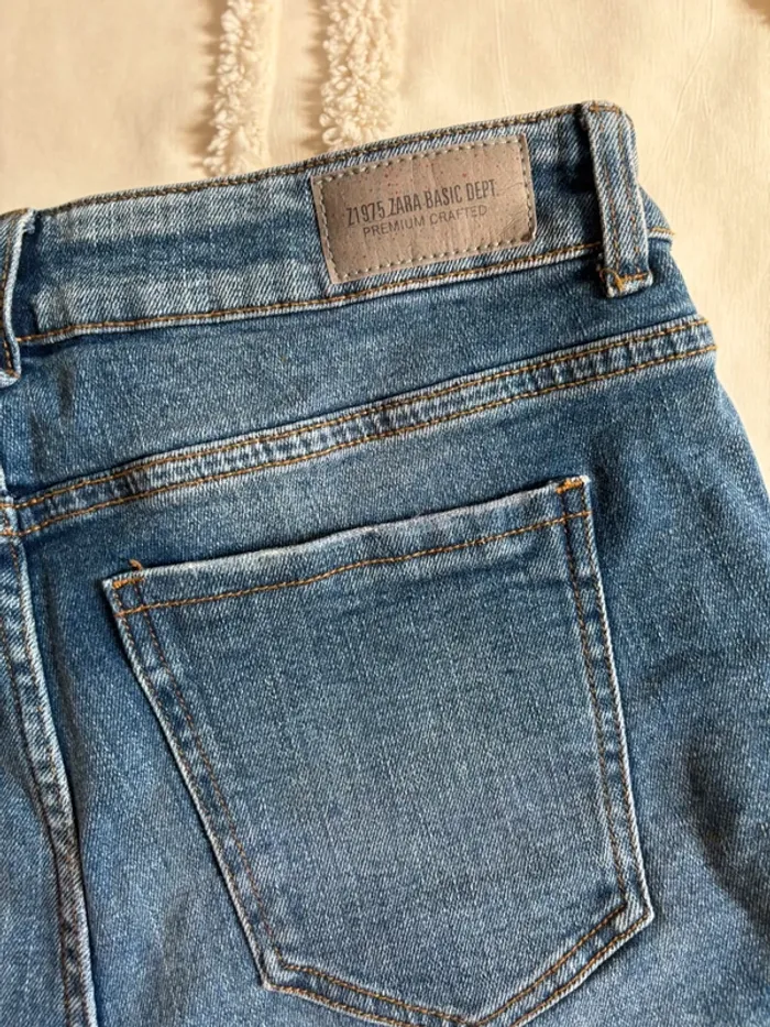 Short en jean perlé Zara Basic – taille 36 - photo numéro 7
