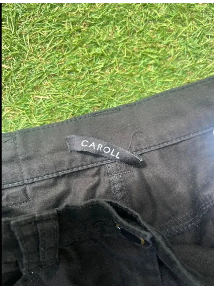 Pantalon droit noir chic ou bureau - Caroll - taille 40 - photo numéro 3