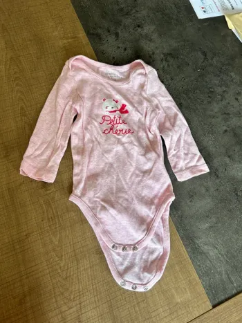 Body manches longues bébé fille, du pareil au même, 9 mois