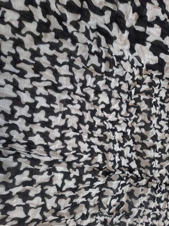 Echarpe tissus foulard noir et blanc - photo numéro 4