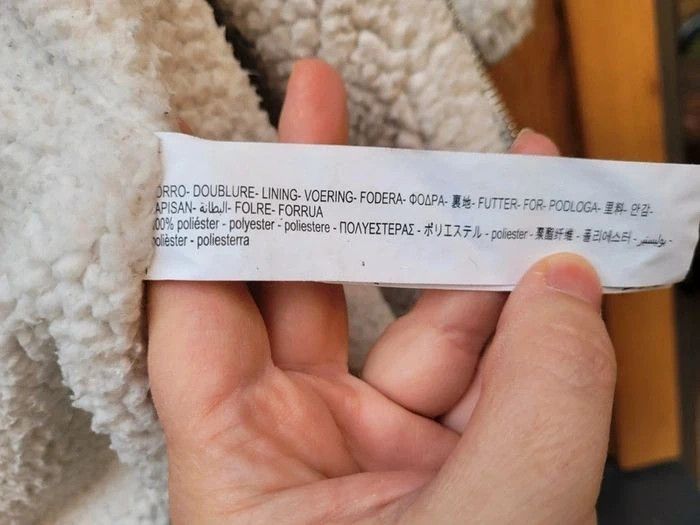 Manteau à capuche en Alpaga, Zara collection hiver, chaud, gris clair et crème, tout doux, 10 ans - photo numéro 8