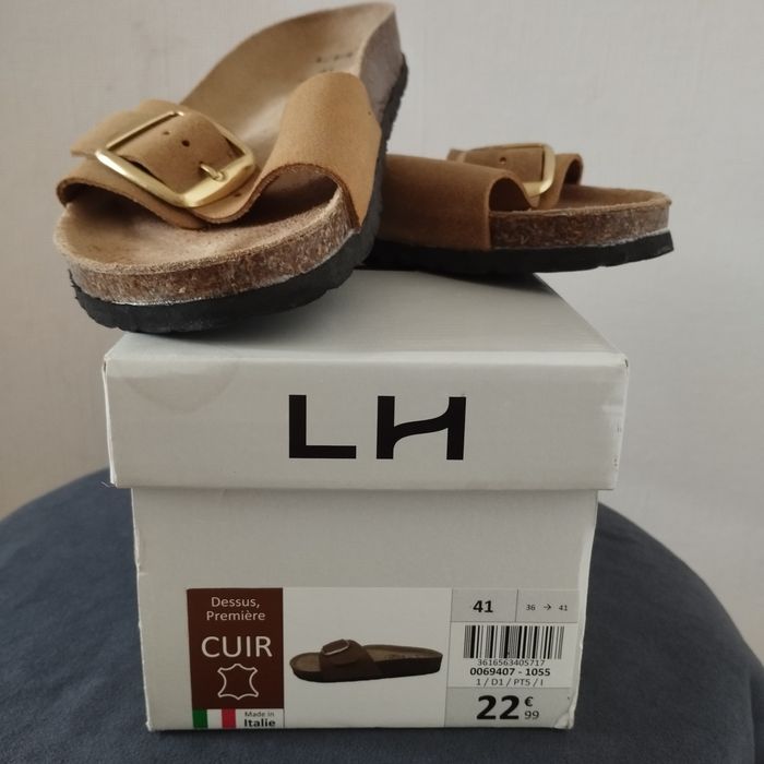 Mules en cuir à boucle LH Italie - photo numéro 7