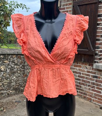🌸 Top péplum col V dentelle Creeks 🌸