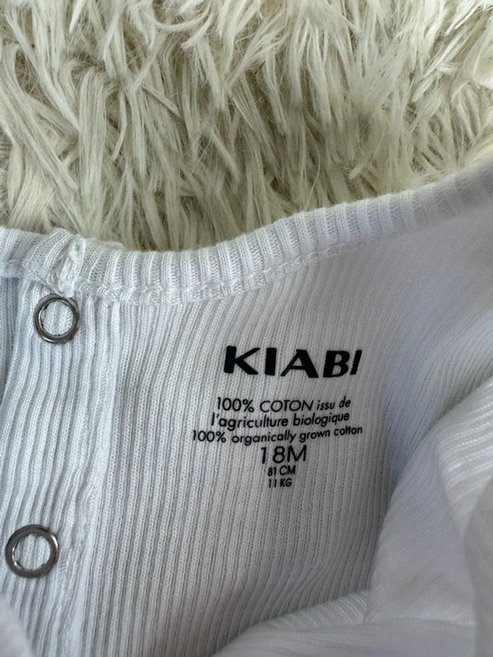 Body blanc col broderie anglaise taille 18 mois Kiabi - photo numéro 3