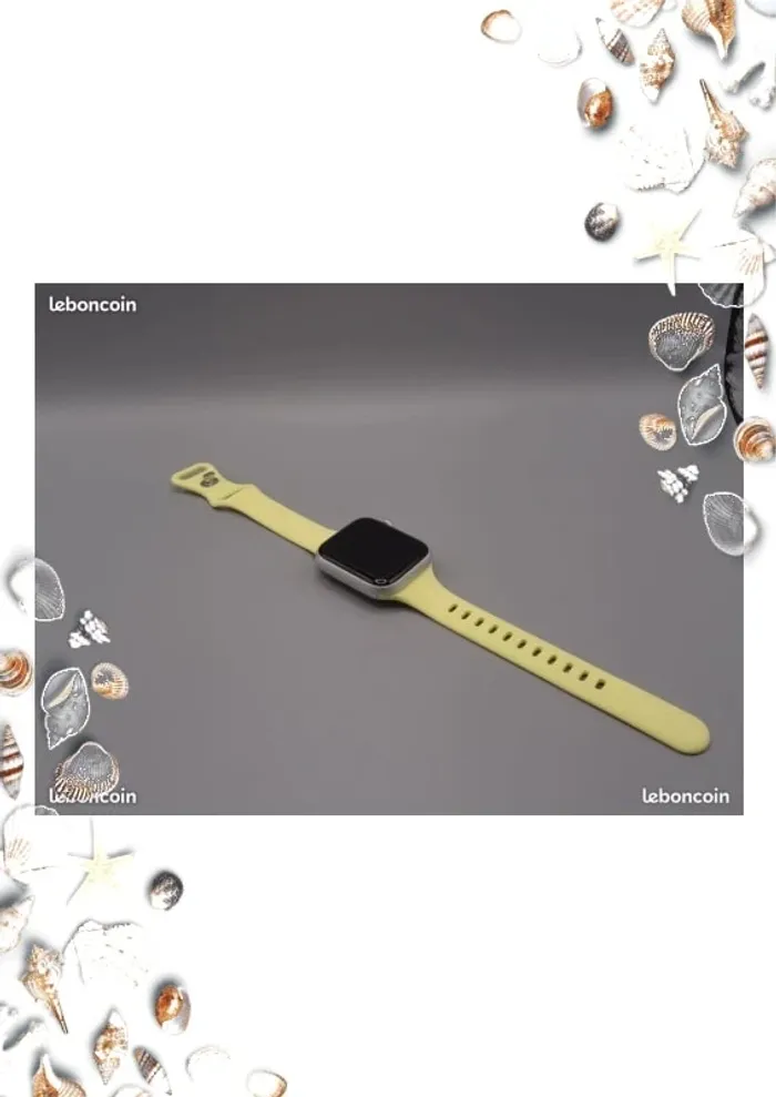 Bracelet en silicone pour montre  SE 8 7 6 5 pour boitier 38 40 41 bracelet silicone jaune - photo numéro 5