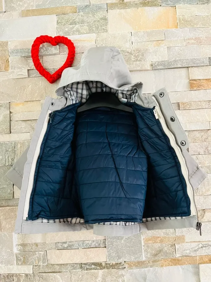 Manteau imperméable et gilet neuf bébé garçon obaibi - photo numéro 4