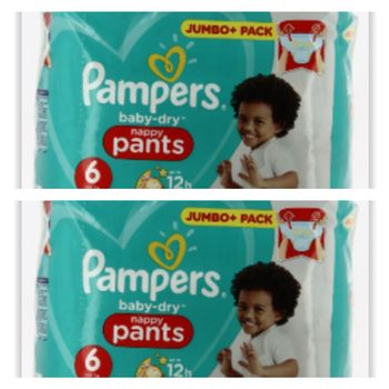Lot de 116 Couches Pampers Baby Dry Pants 14-19KG Taille 6 Neuf