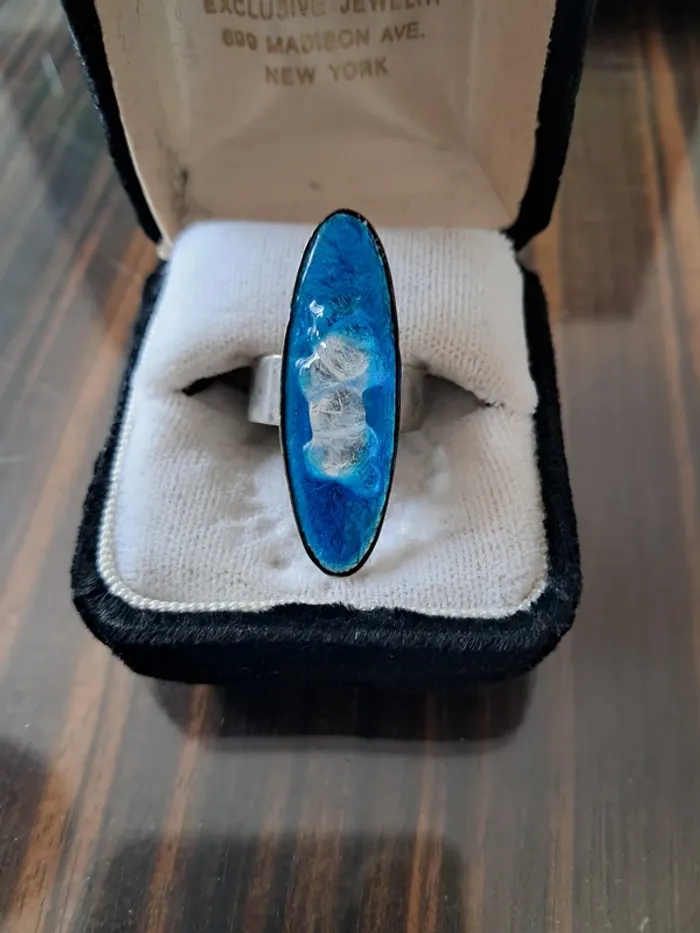 Magnifique grande  bague navette vintage