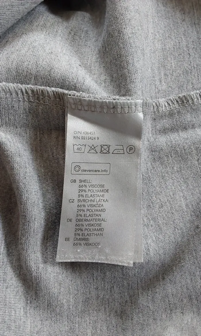 Robe grise près du corps moulante H&M T 34 - photo numéro 8