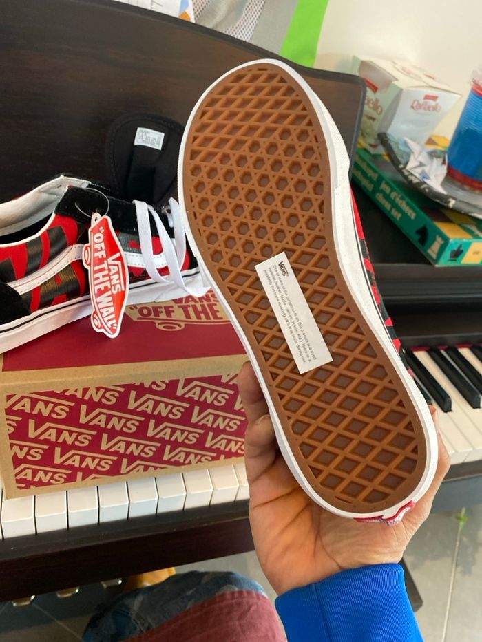 Vans old skool logo black & red taille 39 - photo numéro 6