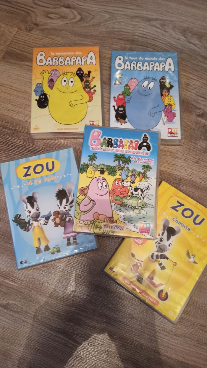 Lot de DVD enfants barbapapa et Zou